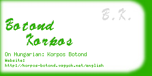 botond korpos business card